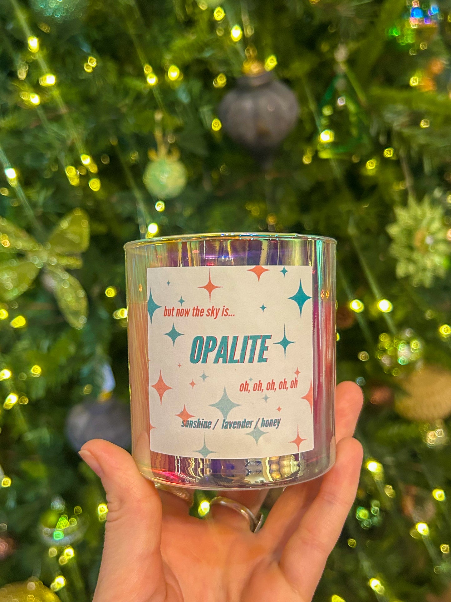 Opalite candle