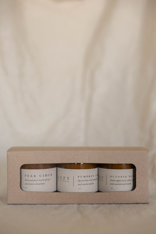 The Fall Favorites — 4 OZ CANDLE TRIO